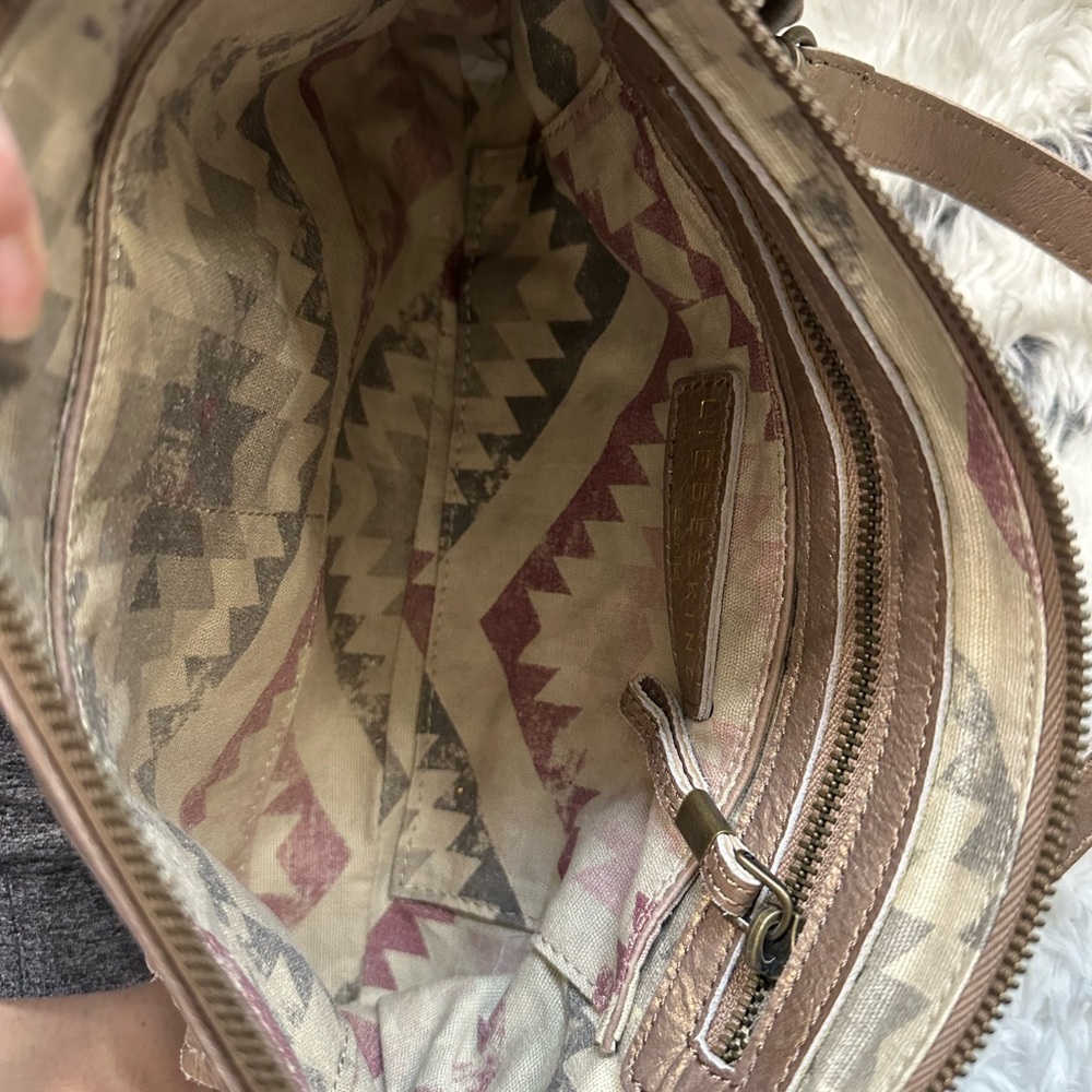 Liebeskind Bronze/ brown Crossbody Bag with Bohemian Fringe - Picture 4 of 4